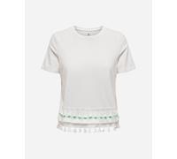 Only W Filippa C/nappine Bianco - T-shirt