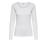 Only White Cotton Long Sleeve T-Shirt - IT38|XS