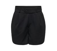 ONLY Women Shorts High Waist Bermuda Shorts Button Detail Comfortable Stylish Summer Pants, Colore:Nero-3, Taglia:S