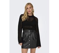 ONLY Onlsmilla-Maglia Corta L/S Knt Noos Maglione, Nero, M Donna