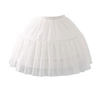 only y Sottoveste vintage Petticoat Mariee Matrimonio - Sottoveste Crinoline sotto abito da donna ragazza corta stile - 2 cerchi a 2 strati (bianco)