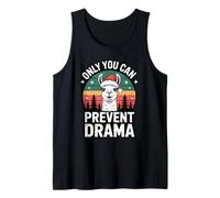 Only You Can Prevent Drama Funny Camping Christmas Llama Canotta