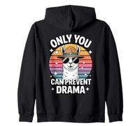 Only You Can Prevent Drama Funny Camping Ranger Llama Felpa con Cappuccio