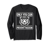 Only You Can Resist Prevent Fascism Bear Attivismo Politico Maglia a Manica