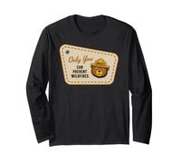 Only You Park Style Smokey Bear Sign Cute Graphic Maglia a Manica