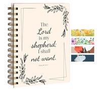 Only Zest Diario cristiano da donna, quaderno con scrittura, diario di fede a spirale per devozionali e diari biblici, quaderno di scrittura ispiratrice per studio biblico, 140 pagine