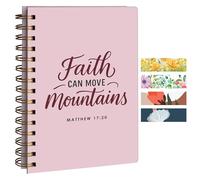 Only Zest Diario cristiano da donna, quaderno con scrittura, diario di fede a spirale per devozionali e diari biblici, quaderno di scrittura ispiratrice per studio biblico, 140 pagine