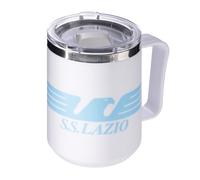 Only4fan S.r.l. SS Lazio Tazza Acciaio Termica Prodotto Ufficiale, bianca