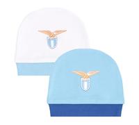 Only4fan SRL SS Lazio Set 2 cuffiette Neonato Berretto, Bianco, 6-9 Mois Unisex-Bimbi