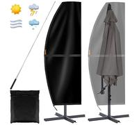 Onlyesh Copri Ombrellone da Giardino, 420D Tessuto Oxford Copertura Ombrellone da Giardino con Asta Telescopica e Custodia, per Ombrellone da Giardino da 2m a 4m, 265x40/70/50cm