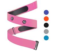 Onlyesh Fasce Elastiche Regolabili per Cintura con Montaggio sul petto per Cardiofrequenzimetro Polar, Garmin, Wahoo (Rosa)