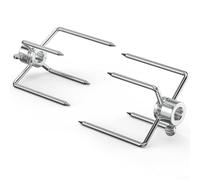 Onlyfire 6003 6004 - Forchette per girarrosto, adatte per aste da 1/2 pollice esagonale e 3/8 5/16 pollici, accessori per barbecue in acciaio inox con vite a pollice, confezione da 2