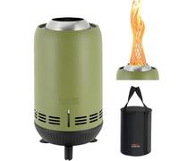 Onlyfire Braciere Senza Fumo con Borsa di Trasporto, Focolare da Tavolo, Camino a Legna e a Pellet per il Campeggio All'aperto Tailgating Patio Backyard, Verde