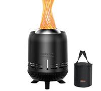 Onlyfire Braciere Senza Fumo con Borsa di Trasporto, Mini Focolare da Tavolo, Camino a Legna e a Pellet per il Campeggio All'aperto Tailgating Patio Backyard, Nero