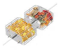Onlyfire Cestello Quadrato per Girarrosto in Acciaio Inossidabile da 2 Pezzi, Cestello Universale per Barbecue, per La Maggior Parte Delle Grill a Carbone e a Gas, 19 * 18,7 * 8 cm, 2 Pezzi