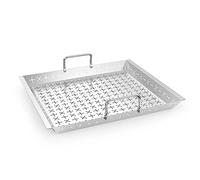 Onlyfire Cestello Verdure per Barbecue, Cestino per Grigliate in Acciaio Inox con Manico Staccabile, per Griglie a Gas Weber Genesis E/S/EX/SX/EPX 325 335 425 435 (2022), per Verdure, Pesce, Carne