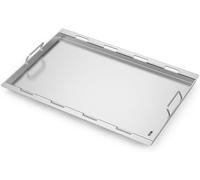 Onlyfire Flat Top Piastra per Barbecue in Acciaio Inossidabile per Griglie a Gas Weber Genesis II & II LX 400 Series, Plancha con Sistema di Grasso e Maniglia Staccabile, 82,5 × 47 × 3,8 cm