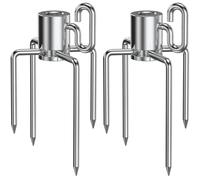 onlyfire, forconi per Lo spiedo Resistenti, per Il Barbecue, Fissaggio con Vite di bloccaggio, per spiedini di Diametro 1-13 cm, Confezione da 2