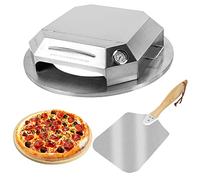 Onlyfire - Forno per pizza in acciaio inox per barbecue a carbonella da 55,9 cm, kit per forno per pizza, set di strumenti per pizza con camera per pizza, pietra per pizza, pala per pizza e termometro