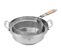 onlyfire Friggitrice in Acciaio Inox con Cestello per Weber Gourmet BBQ System, Friggitrice per Barbecue Esterno con Manici Isolanti Termici Rimovibili per Patatine Fritte, Fish & Chips e Pollo