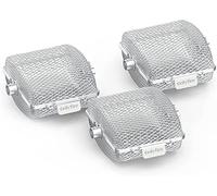 Onlyfire Griglia Barbecue Cestello per Girarrosto in Acciaio Inox, Cestello Universale per Barbecue, Bistecca, Gamberetti, Carne e Pesce,17.5x15.5x10cm, 3 Pezzi