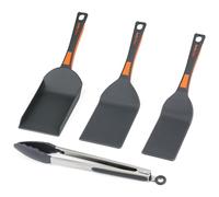 Onlyfire Kit Accessori per Griglia Barbecue in Nylon, 2 Spatole per Piastra, Pala per Piastre e Pinza da Cucina, Utensili per Barbecue e Cottura All'aperto, Lavabile in Lavastoviglie