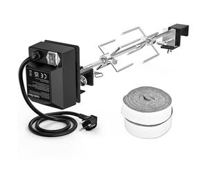 Onlyfire - Kit girarrosto in acciaio inox con motore rotisery resistente e accessori, adatto a grandi dimensioni Large BGE | Kamado Joe Classic | Pit Boss | & Other griglia in ceramica