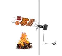 onlyfire Kit Girarrosto per Barbecue Regolabile per Barbecue All'aperto e Campeggio, Girarrosto Elettrico Portatile con Borsa per Il Trasporto, Alimentazione Tramite Batteria/Adattatore/Power Bank