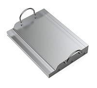 Onlyfire piastra BBQ universale in acciaio inossidabile per barbecue a carbonella, a gas e altri, rettangolare, 51 X 32 X 12,4 cm (larghezza x profondità x altezza)