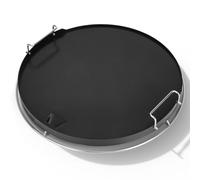 Onlyfire Piastra per Barbecue in Rivestimento Antiaderente in Ceramica per Kamado Joe Classic e Large Big Green Egg, Flat Top Piastra con Staffa per Griglia in Ceramica di Dimensioni Simili