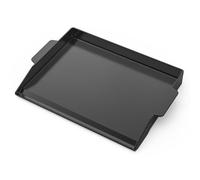 Onlyfire Piastra per Barbecue Universale in Ghisa Smaltata, Piastra per Griglia con Pareti Laterali Extra Alte per Griglia a Gas e Fornello, 52.5 x 40.5 cm