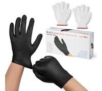 Onlyfire Set di 4 Guanti Interni in Cotone e 100 Guanti in Nitrile, Guanti Monouso Senza Lattice, Guanti da Cucina per Grigliare, Barbecue, Cuocere al Forno e Cucinare