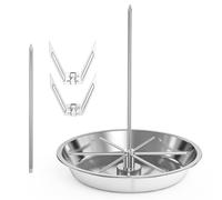 Onlyfire Spiedino Verticale Multifunzione per Barbecue, Spiedo per Carne in Acciaio Inossidabile con Forchette Rimovibili per Pollo e 2 Diverse Misure di Spiedi per Shawarma, Pollo Intero, Pesce