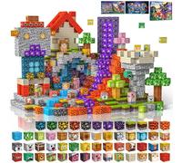 ONLYFUN Costruzioni Magnetiche per Bambini 220 PCS 2CM 3+ Giochi Cubi Magnetici, Blocchi Building Blocks Giocattoli Montessori a Partire da 3 4 5 6 7 8 9 10 11 12 Anni Regali di Compleanno per Ragazzi