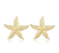ONLYJUMP Orecchini a perno in oro grosso per le donne orecchini asimmetrici con zirconi Boho Ocean Sea Scallop Shell orecchini raffinati orecchini di perle di conchiglia di stella marina orecchini