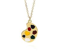 ONLYJUMP Pennello a palette Collana asimmetrica per arte insegnante artista Charm Chic Moda Design Colorato Pittura Pendente Collana Gioielli Oro, Zinco, Sconosciuto