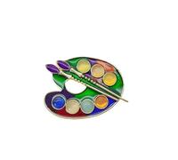 ONLYJUMP Spilla con tavolozza da pittore per donne e ragazze, delicata tavolozza di colori colorata, pennello artista pittore spilla da bavero regalo gioielli arte insegnante cappello borsa vestito