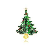 ONLYJUMP Spille a forma di albero di Natale, da donna, con strass colorati, eleganti, con strass, ideali come regalo di Natale