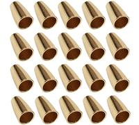 ONLYKXY 40 chiusure a cono in lega a forma di campana, con foro singolo, per cordino, colore oro, 0,4 cm, Oro, 0.4cm/0.15inch