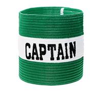 ONLYKXY Capitan - Fascia da braccio regolabile da 9 x 30 cm, per calcio, basket, pallavolo, scuola, competizione, allenatore, giocatori, polsi, (verde + bianco, 1)