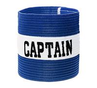 ONLYKXY Capitan - Fascia da braccio regolabile da 9 x 30 cm, per calcio, basket, pallavolo, scuola, competizione, allenatore, giocatori, polsi, (blu+bianco, 1)