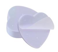 ONLYKXY Note adesive trasparenti glitterate a forma di cuore per annotare, 7,1 cm, colori pastello, impermeabili, per libri, in morbido PET (PET, per casa, scuola e ufficio (6, viola)