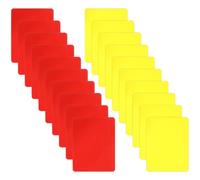 ONLYKXY Set di carte da arbitro in PVC, impermeabili, rosso e giallo, per arbitri, giudici, allenatori, scorebook, calcio, basket, sport, gioco, ufficiali, competizioni, campioni, stadio, 20 pezzi