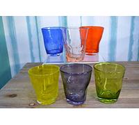 ONLYLUX Set 6 Bicchieri EOLO Colori Misti H. 10 CM