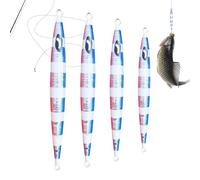 Onlynery Esca da sul Ghiaccio - Set di 4 Esche con Amo | Esche da per Acque Dolci | per Barca Acque Salate Pesce Gatto Dolci Natale Crappie Walleye Uomini Adolescenti