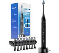 Onlyone Sonic Pro Spazzolino Elettrico Nero, Tecnologia Ultrasuoni, Multi-Mode, Ricaricabile, Display LED