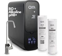 OnlyPure Sistema alcalino mineralizzato ad osmosi inversa con flusso rapido 600 GPD, filtro alcalino, certificato NSF/ANSI 58 e 372, rapporto puro allo scarico 2:1, sistema RO sotto lavello senza