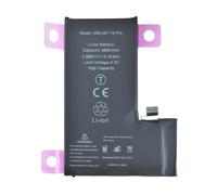 OnlyTech - Batteria di ricambio per iPhone 16 Pro Premium - Capacità 3800 mAh, qualità identica (chip TI) - con adesivo