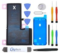 OnlyTech - Batteria di ricambio Premium per iPhone X - 2716 mAh, identico all'originale - Kit 12 Strumenti Professionali e adesivo schermo Incluso