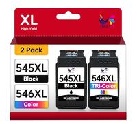 ONLYU PG545XL CL546XL Multipack Cartucce d'inchiostro Sostituzione per Canon 545 546 XL per Pixma TS3150 TR4550 TR4650 TS3450 TS3350 MG2550S MX495 MG3050 MG3051 MG2950 (1 Nero, 1 Tricromia)